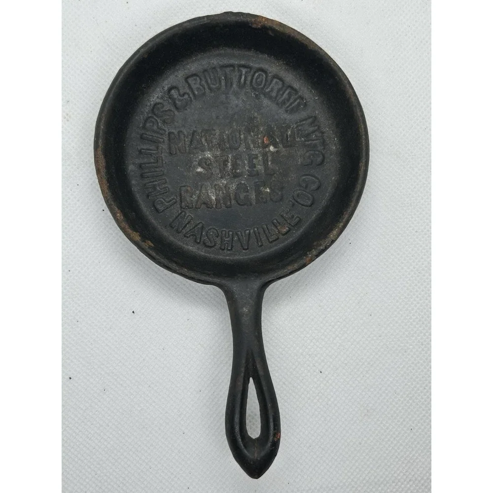 Vintage Phillips Buttoref National Steel Ranges Nashville Mini Skillet Cast Iron - Picture 1 of 2
